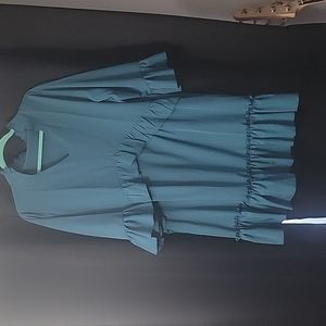 New! Never Worn!! Aqua blue ruffle dresss